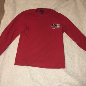 Red long sleeve Polo by ralph lauren meadium